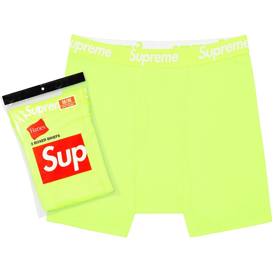 Ropa Interior Supreme Hanes® Boxer Briefs (2 Pack) Verde | Supreme 539UT